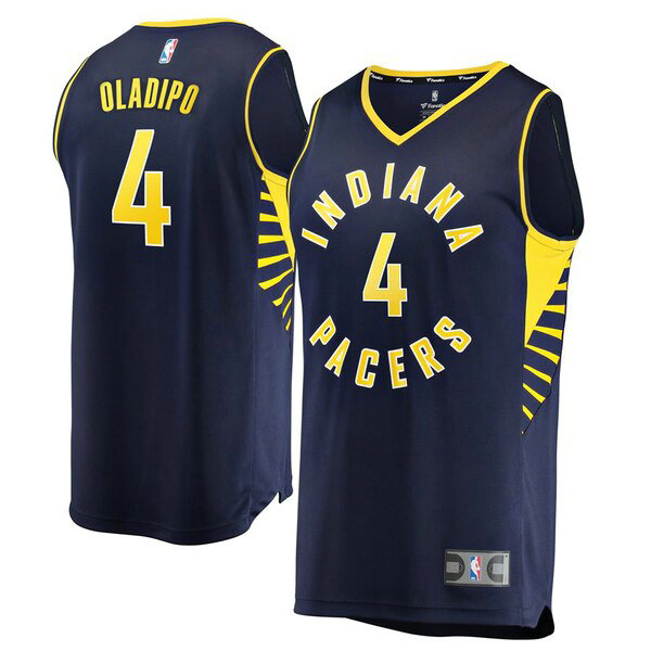 Maillot nba Indiana Pacers Icon Edition Homme Victor Oladipo 4 Bleu marin